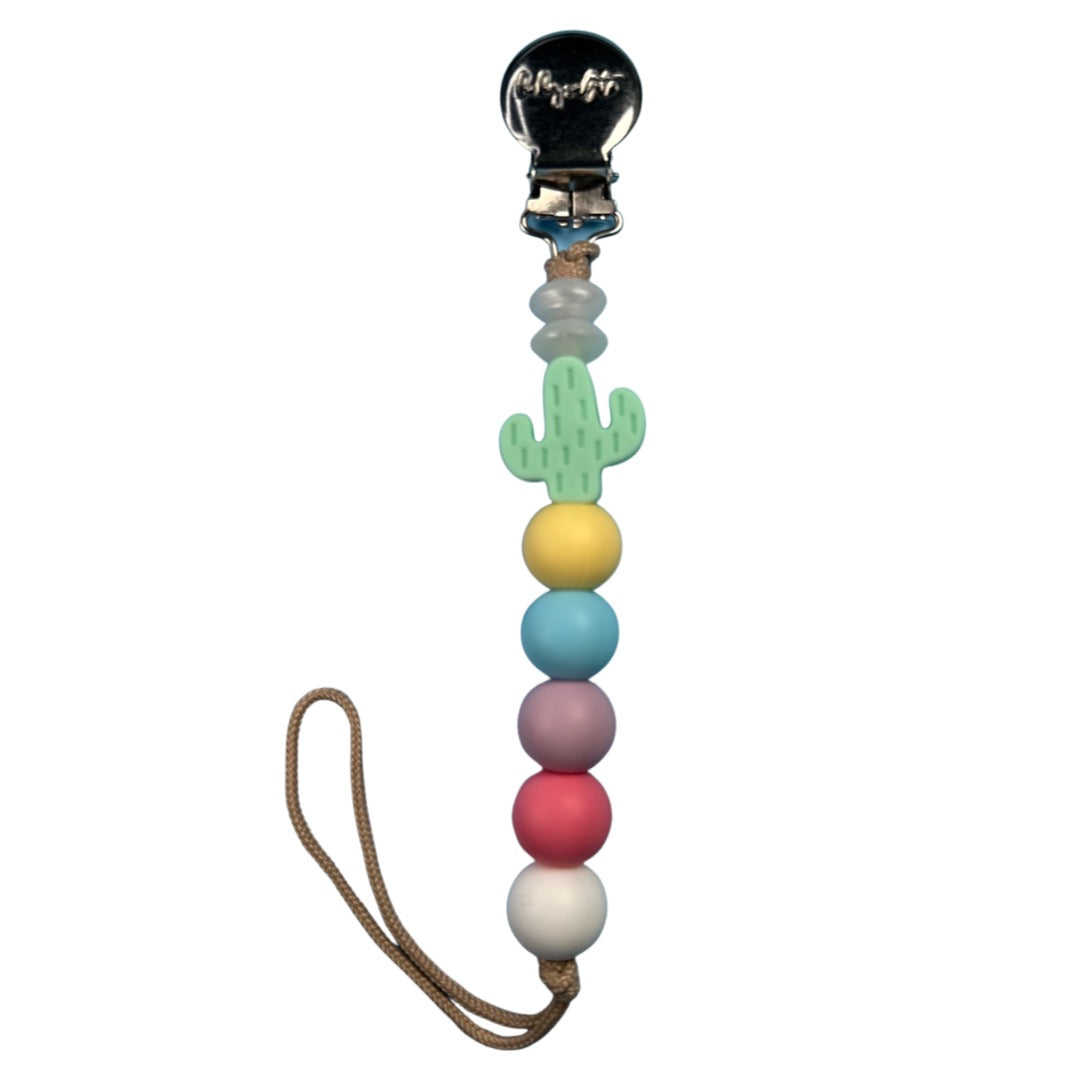 Rainbow Baby - Cactus Pacifier Clip