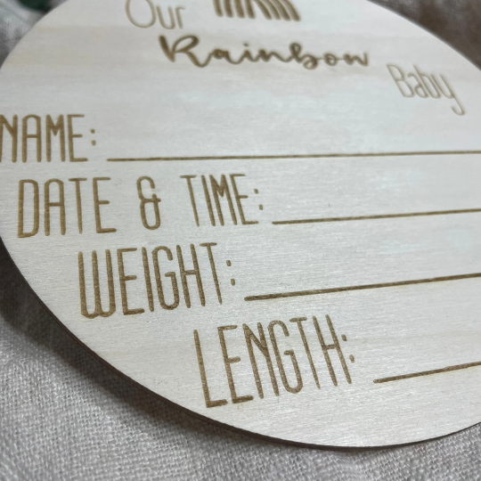 Our Rainbow Baby - Birth Announcement