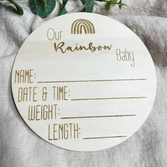 Our Rainbow Baby - Birth Announcement