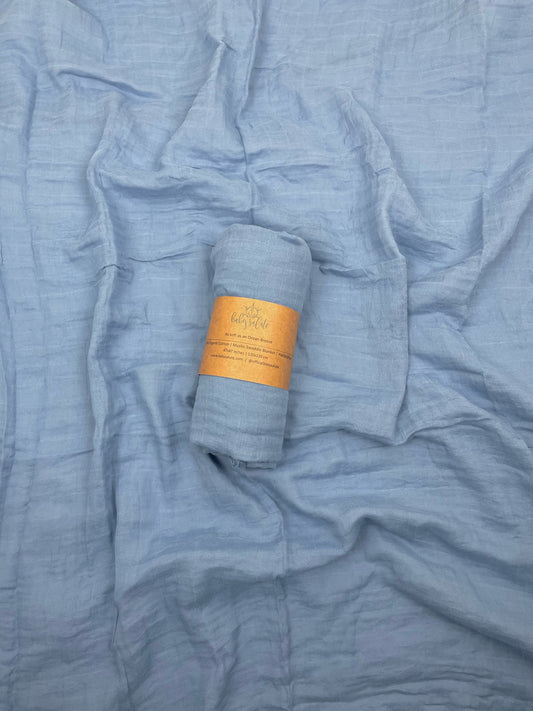 Metal Sea Blue - Muslin Cotton Swaddle