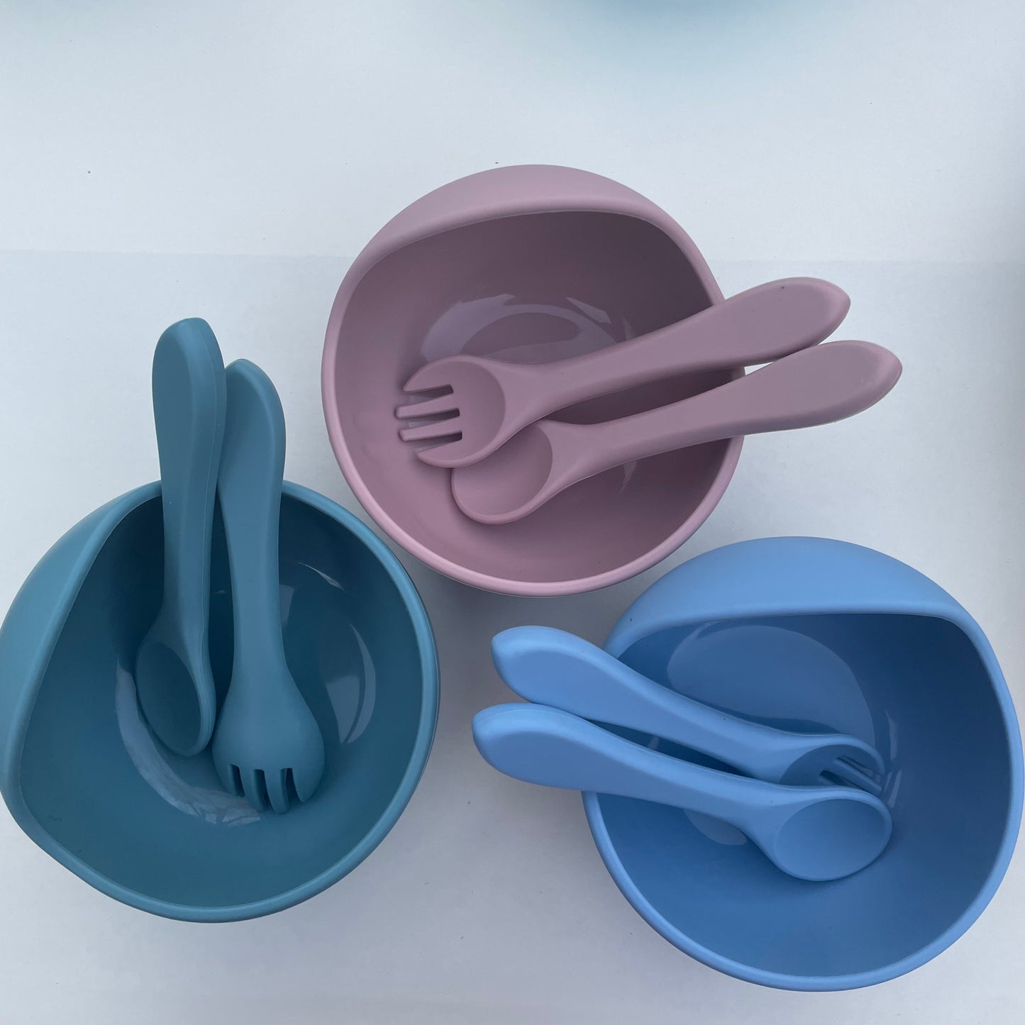Misty Rose Suction Bowl Set