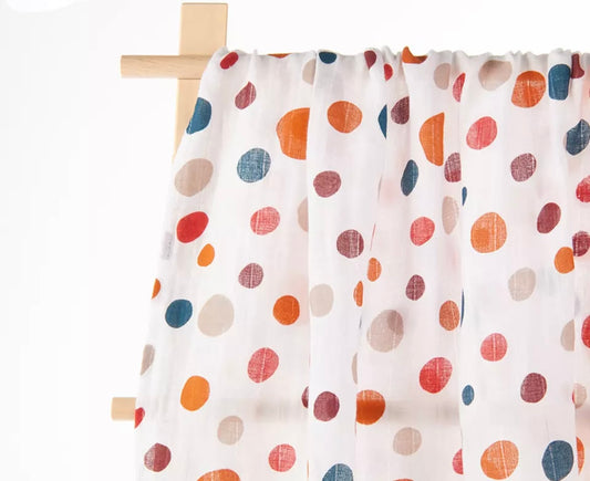 Polka Dots- Muslin Cotton Swaddle