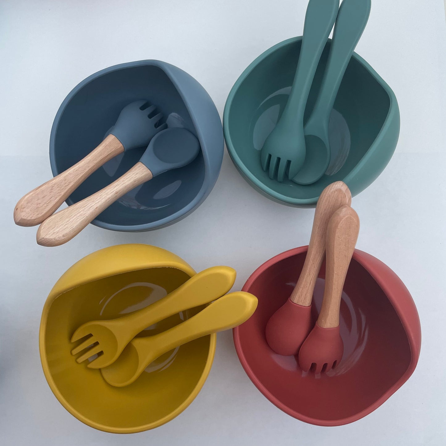 Dim Grey Suction Bowl Set