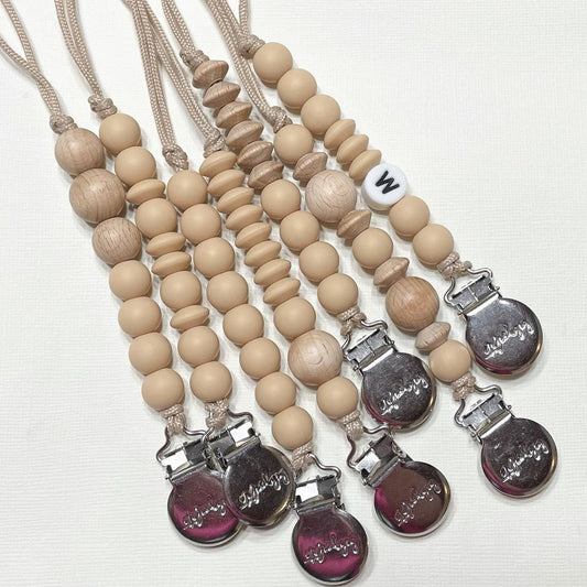 Oatmeal Pacifier Clip