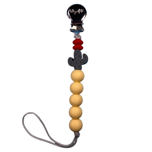 Mustard - Cactus Pacifier Clip