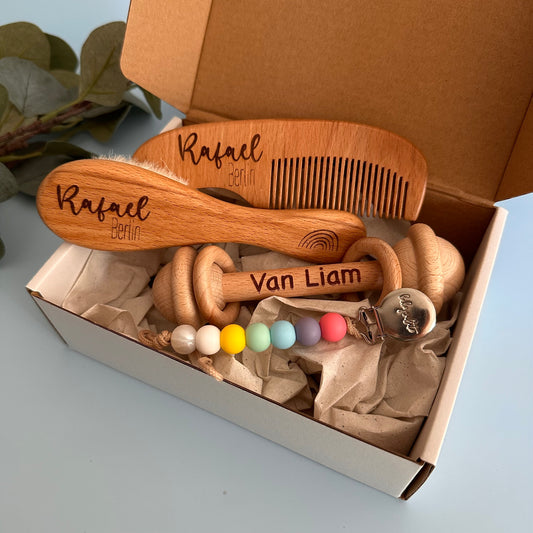 Personalized Paci Clip Rattle Bundle