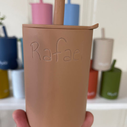 Personalized Silicone Cup | Toddler Cup | Feeding Snack Time Cup | Baby Transition Cup | Customer Sippy Straw Cup | On the Go Personalized Active